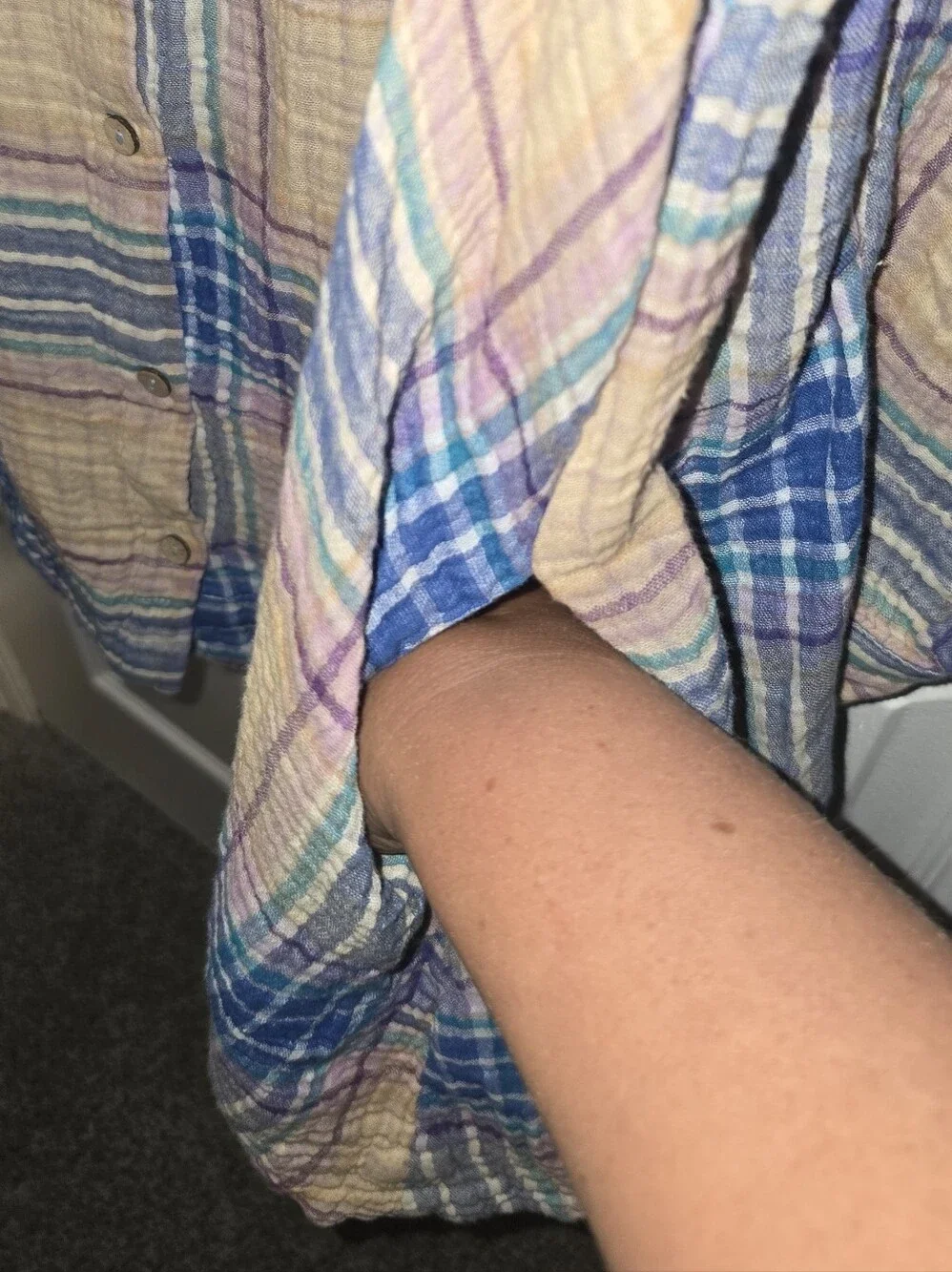 Free People Plaid Button-Down Dress
